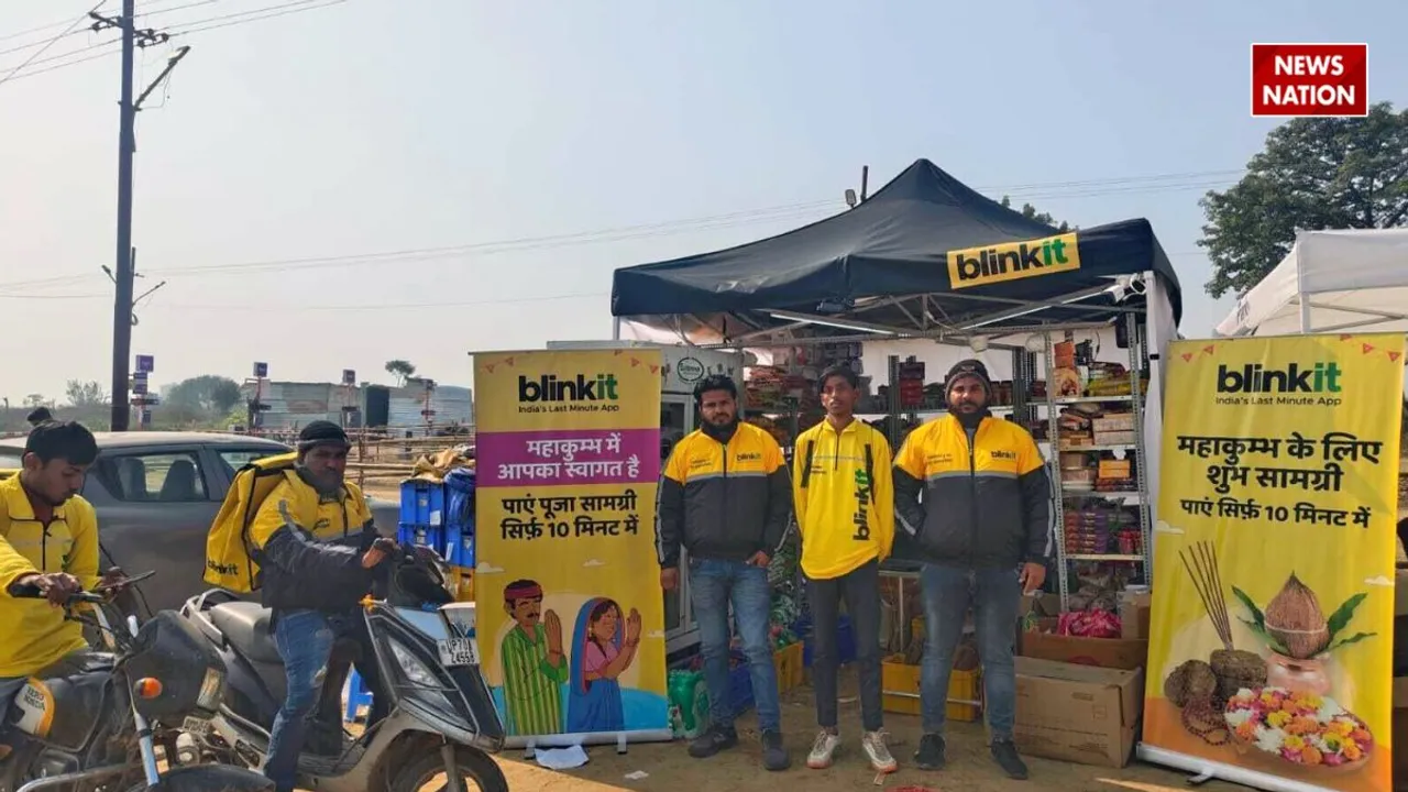 Blinkit delivered At Maha Kumbh Mela