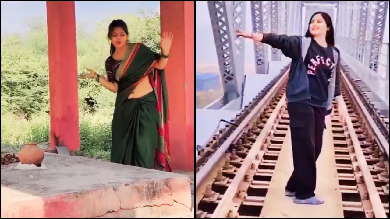 viral video girls are making reels in the crematorium and railway tracks 