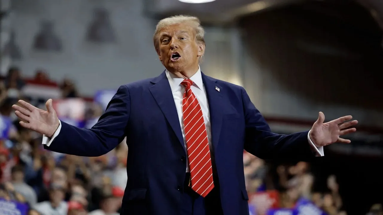 US President Donald Trump 22 January