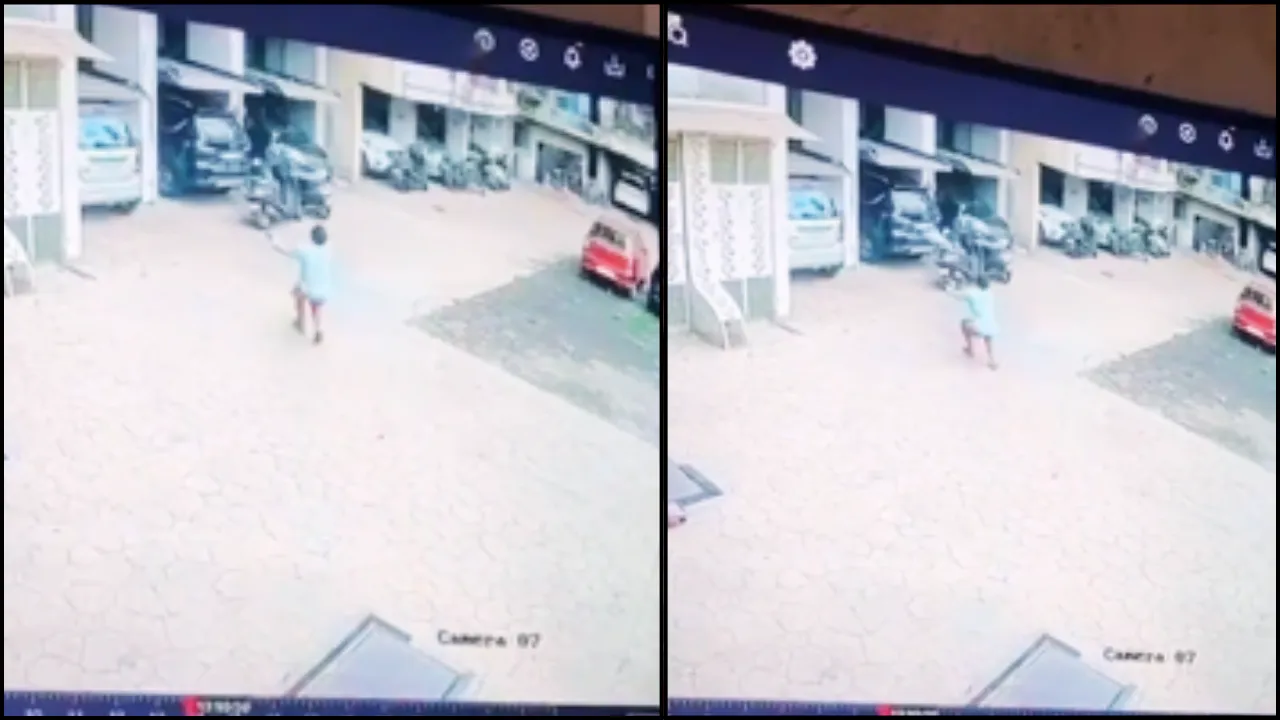 cctv child survives fall from balcony 