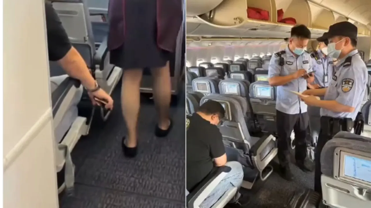 viral flight video on social media