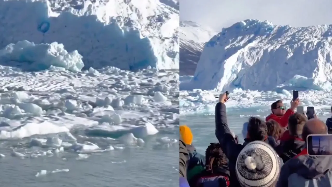 glacier broken viral video