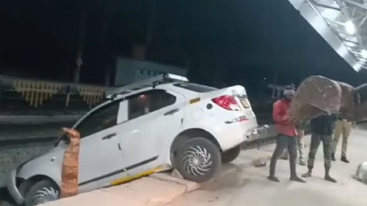 car ramp on railway track