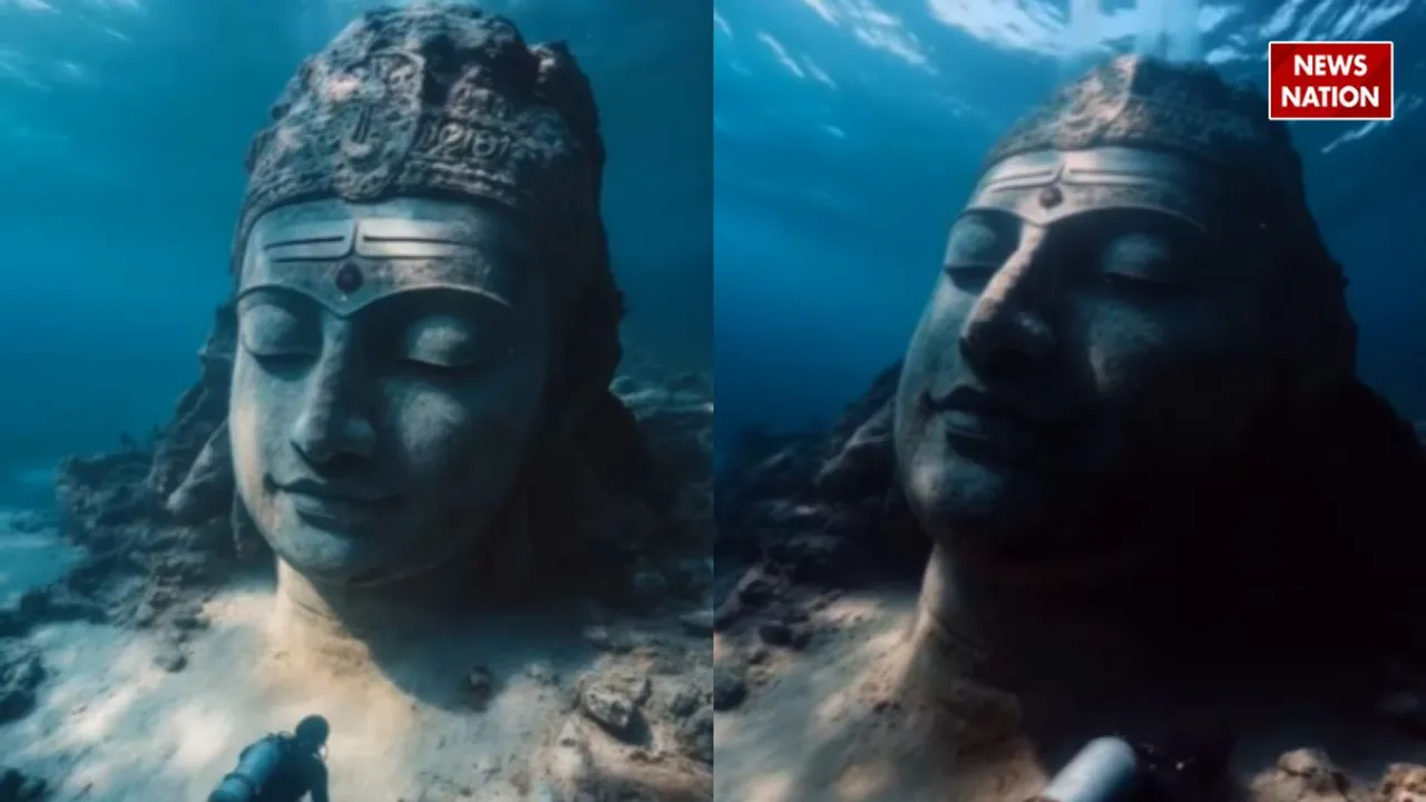 Lord Shiva Stute Under Sea Water