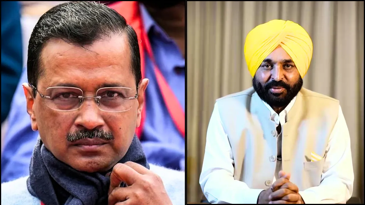 Bhagwant mann and arvind kejriwal