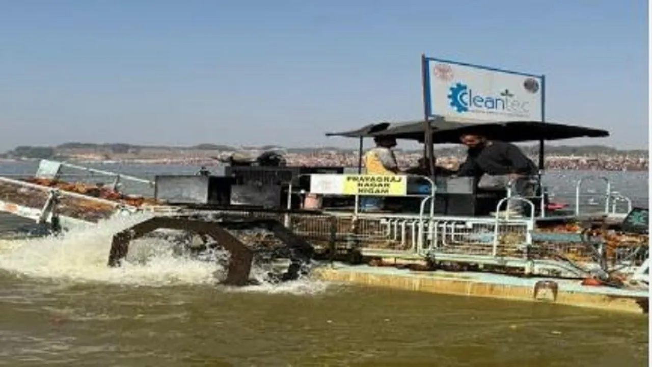machine in river