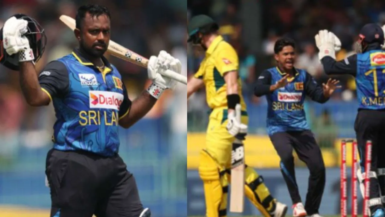 SL vs AUS Charith Asalanka century and Maheesh Theekshana 4 wickets help Sri lanka beat Australia by 49 runs in 1st ODI 