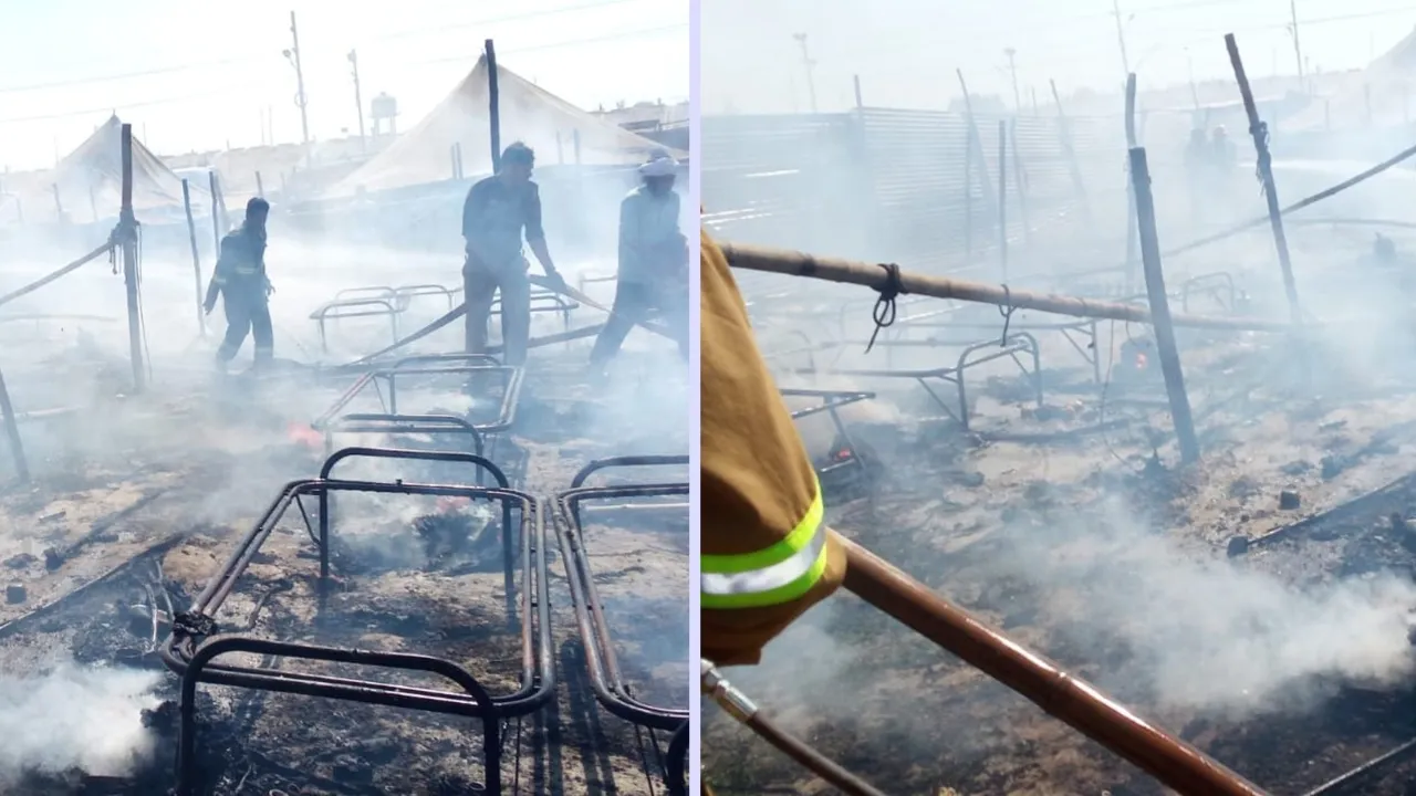 Mahakumbh Fire breakout near Nag Vasuki updates in hindi