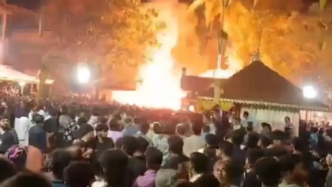 fireworks on ground