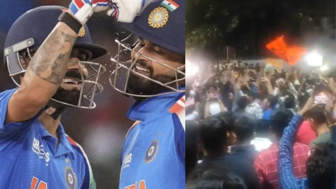 huge celebration in Pune after India victory against Pakistan in IND vs PAK video surfaces 
