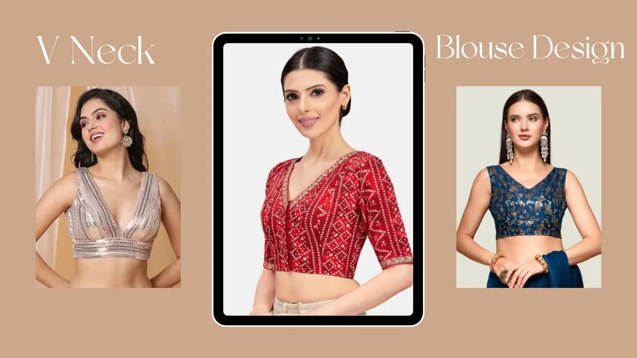V Neck Blouse Design