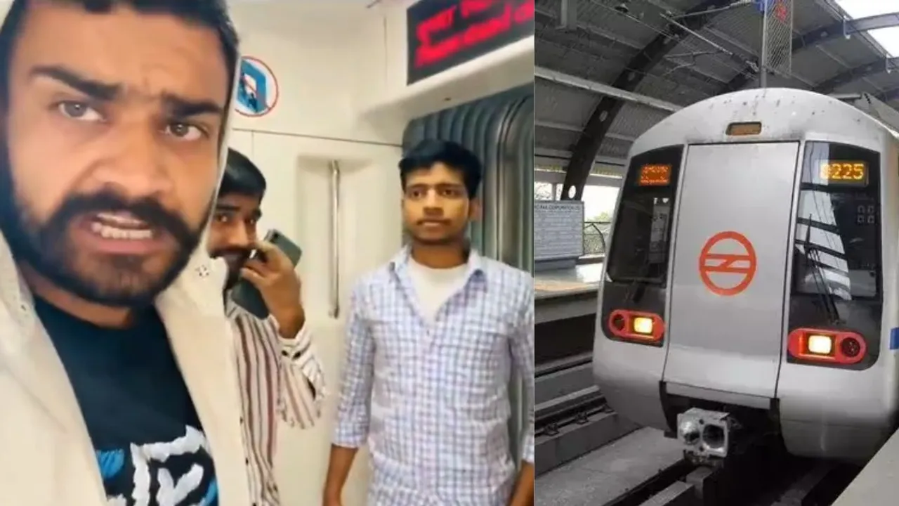 delhi metro fight video viral