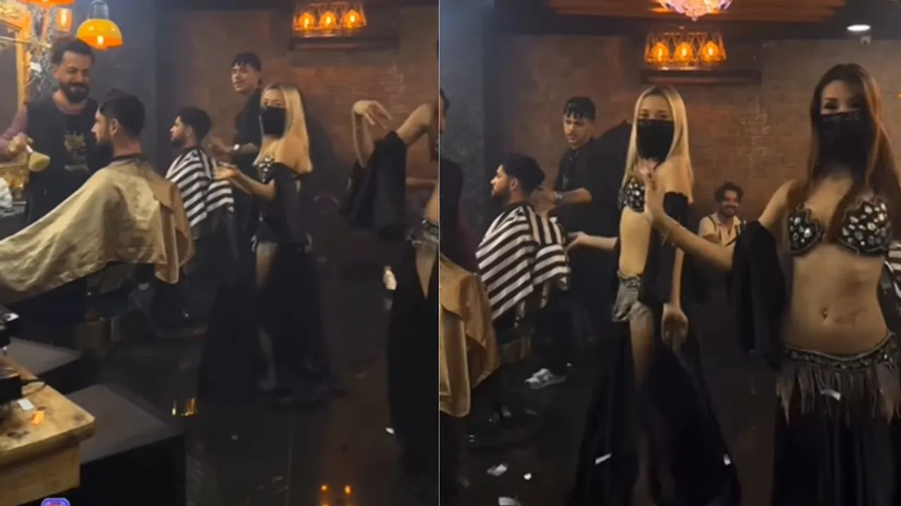 hair saloon girl dance video