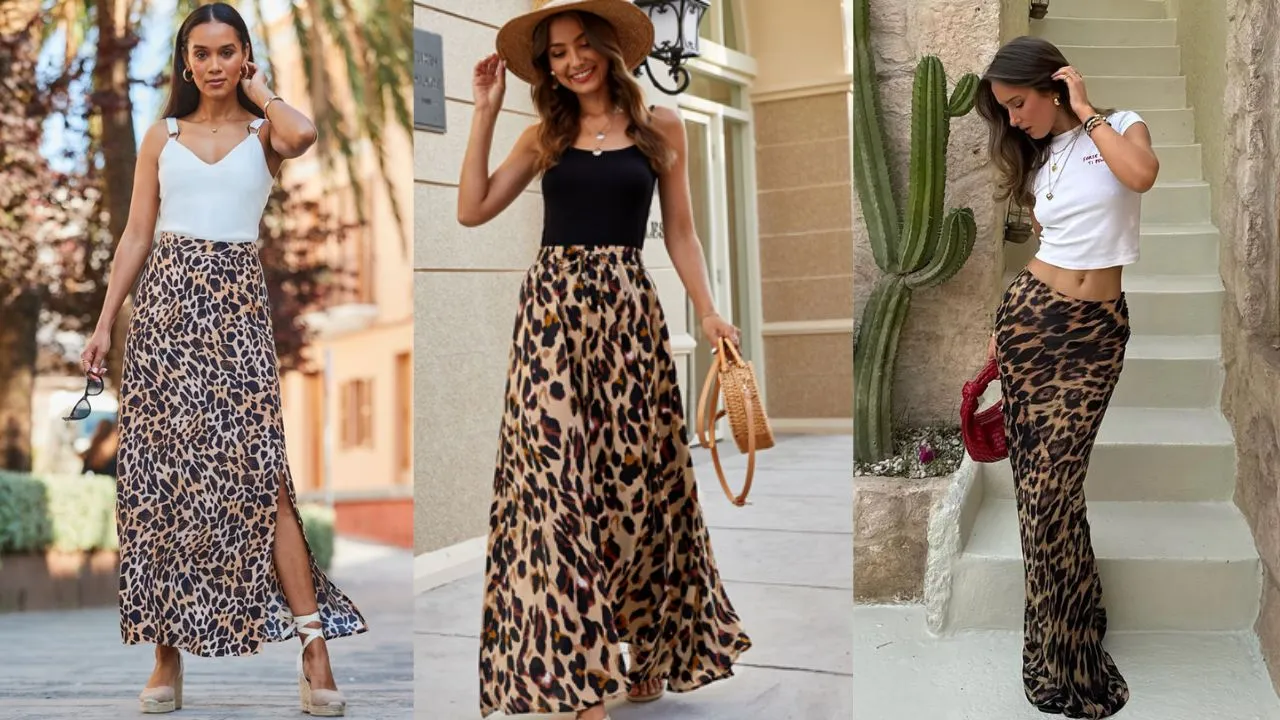 Leopard Print Skirt For Women