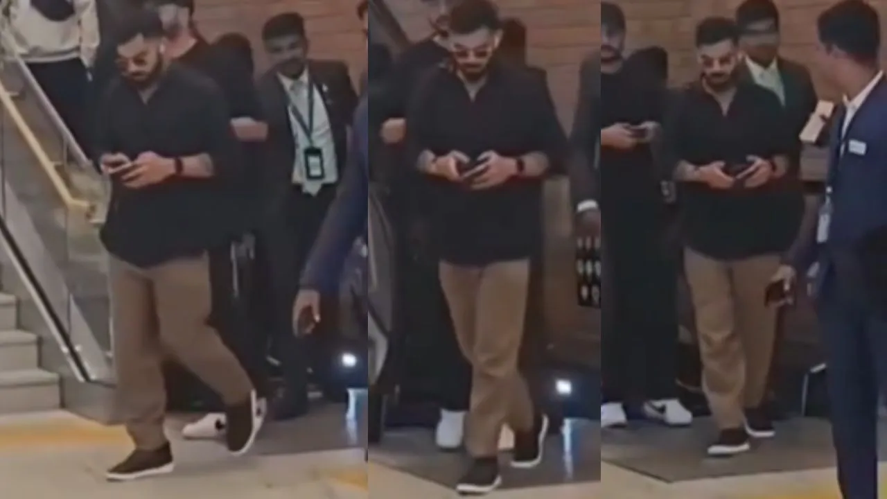 Virat Kohli reached Bengaluru to join RCB for IPL 2025 dashing look video viral 