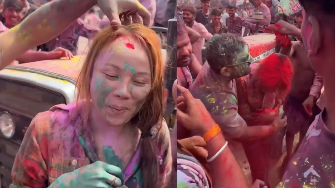 pushkar holi viral video