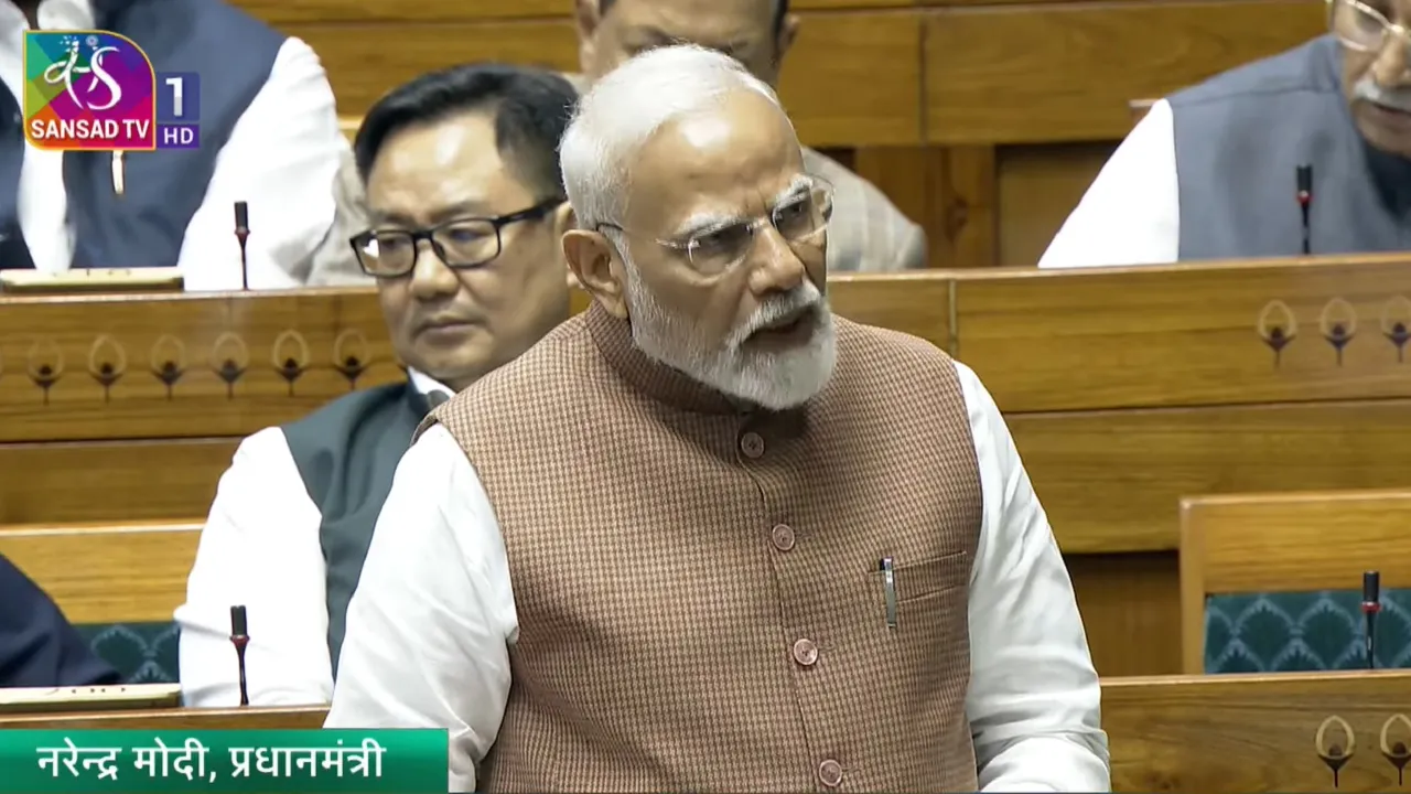 PM Modi in Lok Sabha