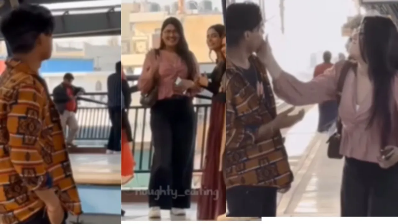 Viral metro girl video on social media