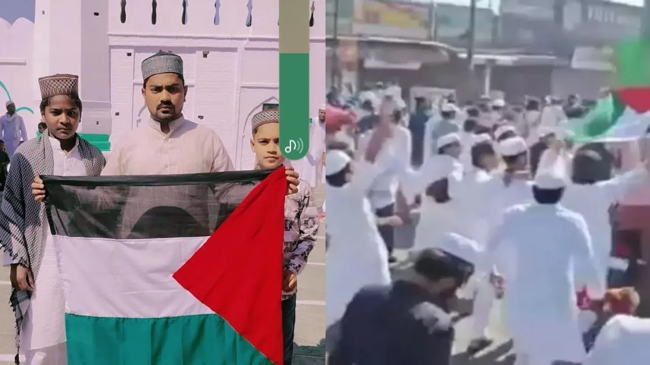Saharanpur palestine flag hoisted