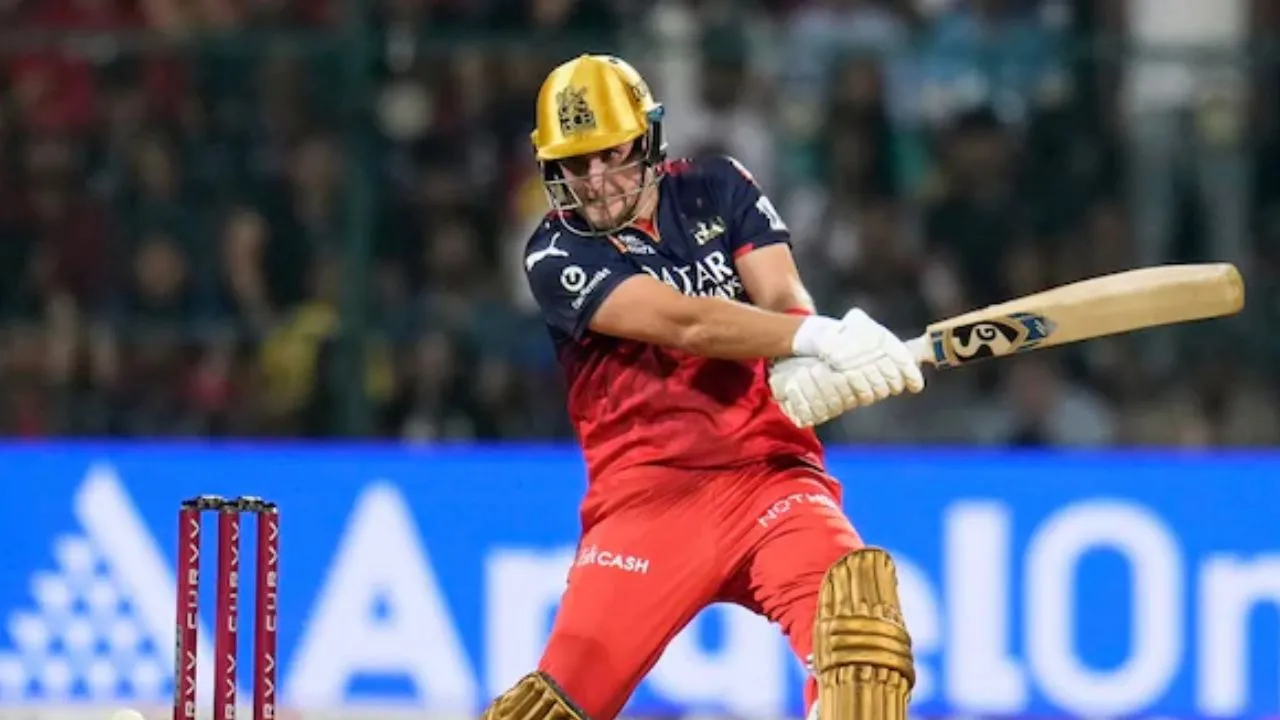 Liam Livingstone hits 3 sixes to Rashid Khan in single over RCB vs GT IPL 2025