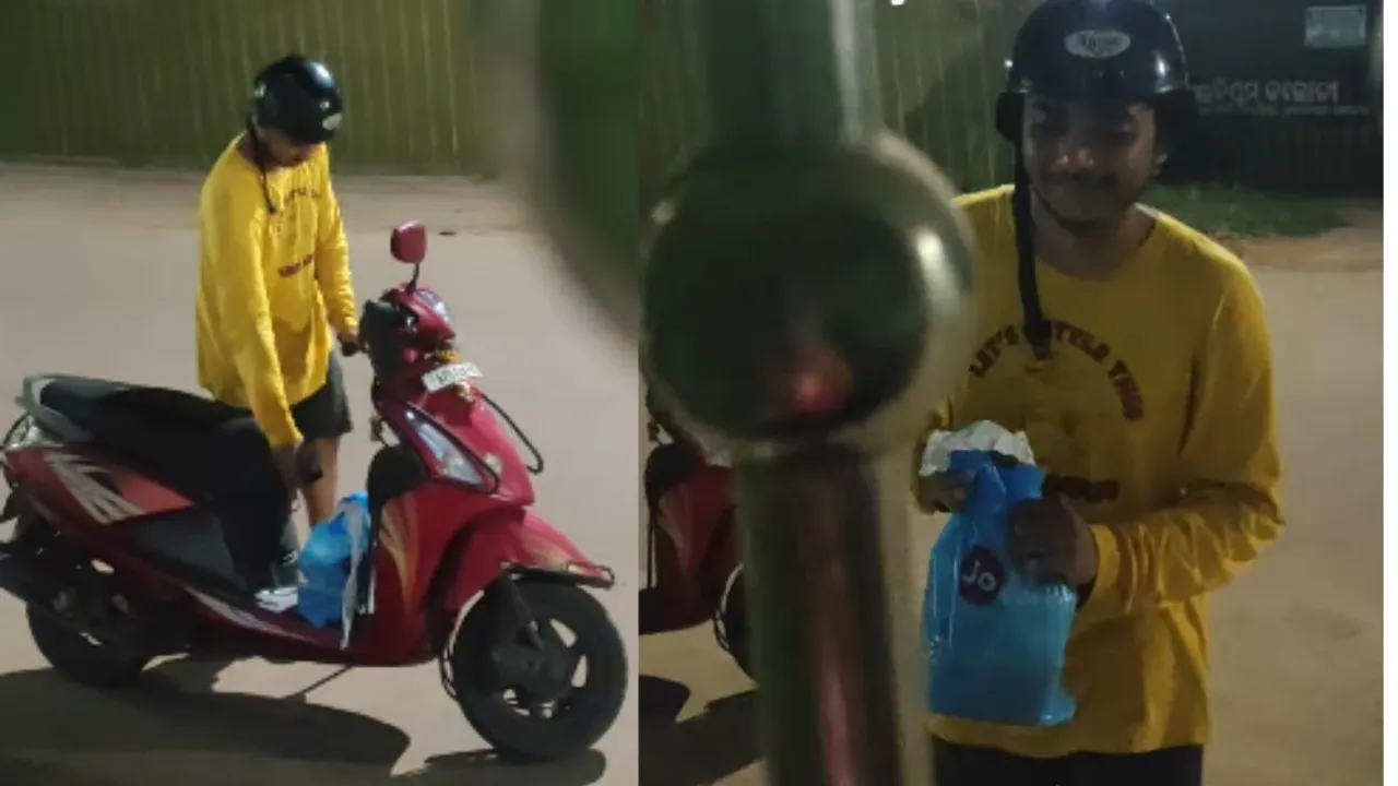 A young man became a delivery 