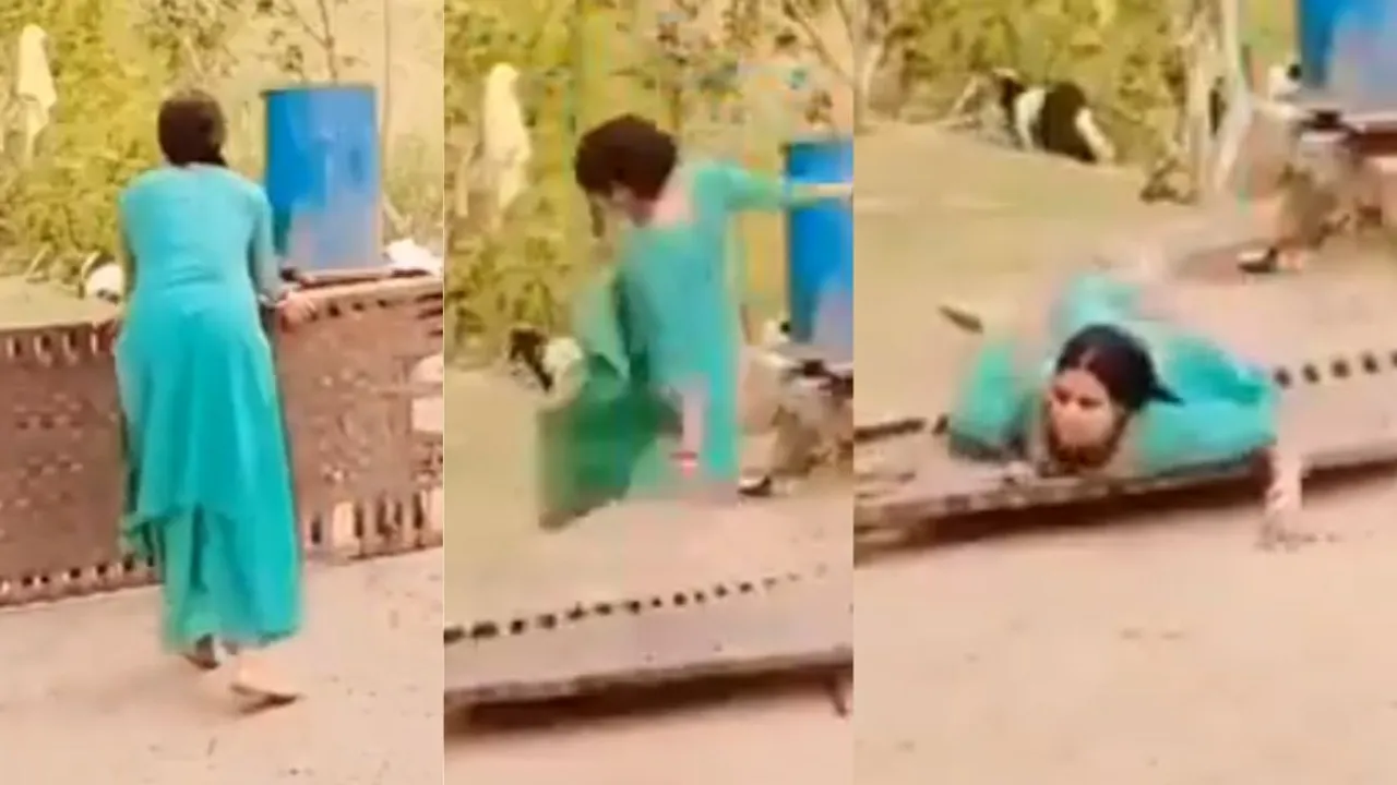Viral Video stunt girl