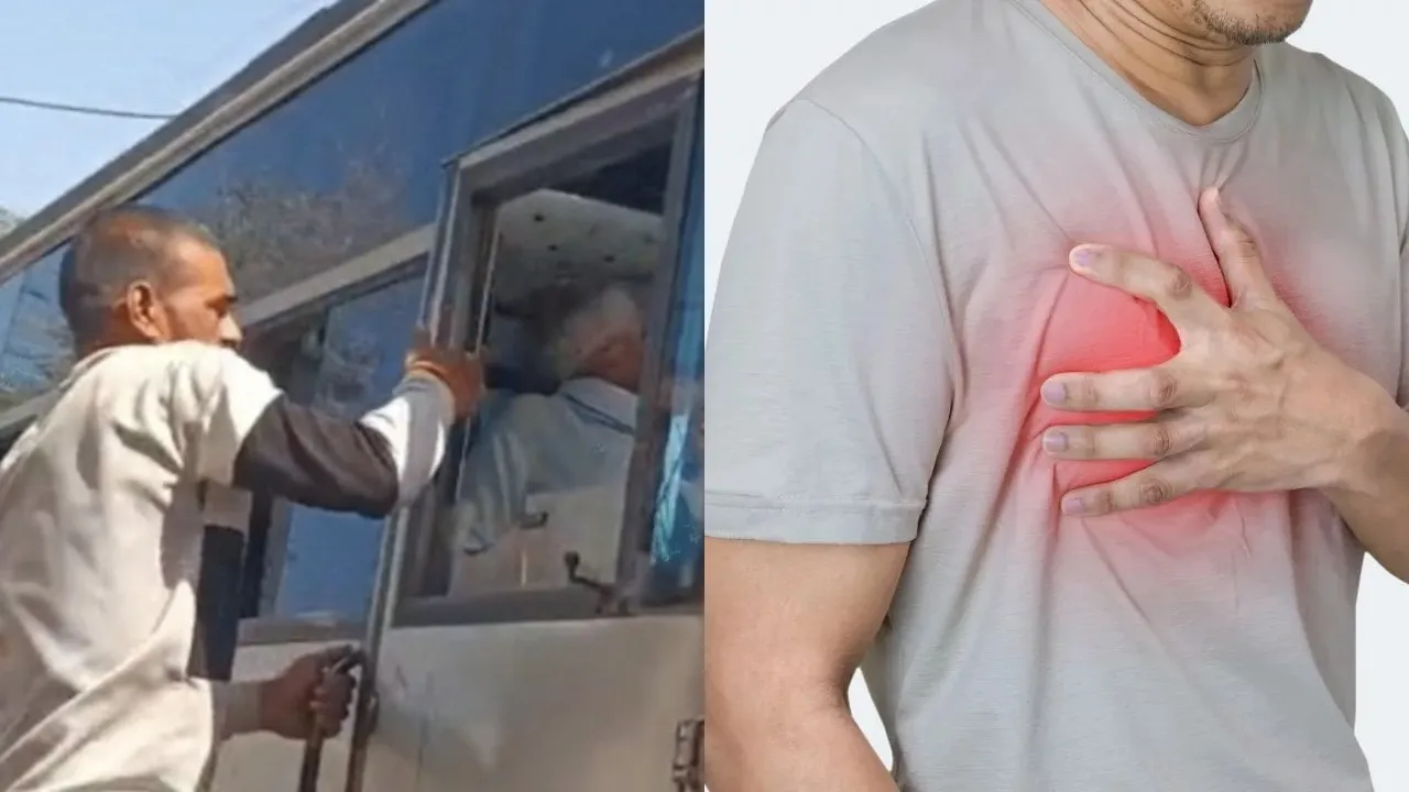 agar malwa bus driver heart attack