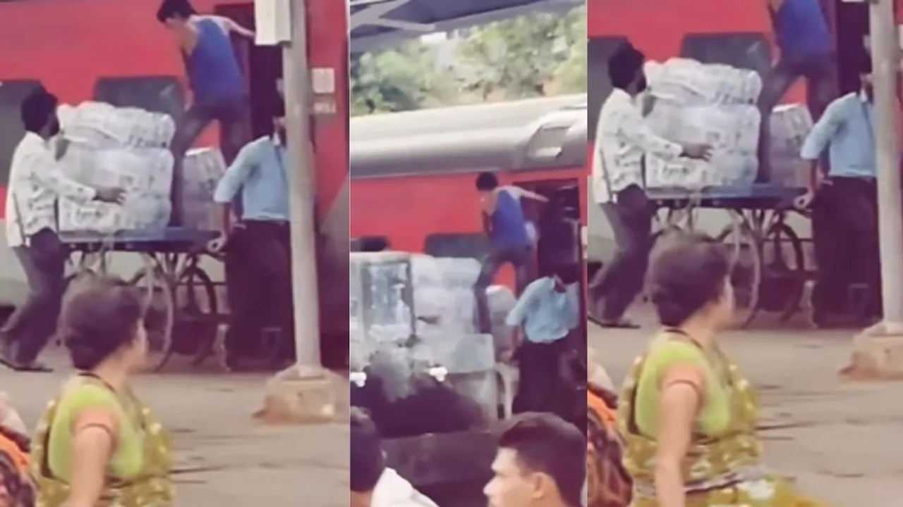 Viral train video on social media