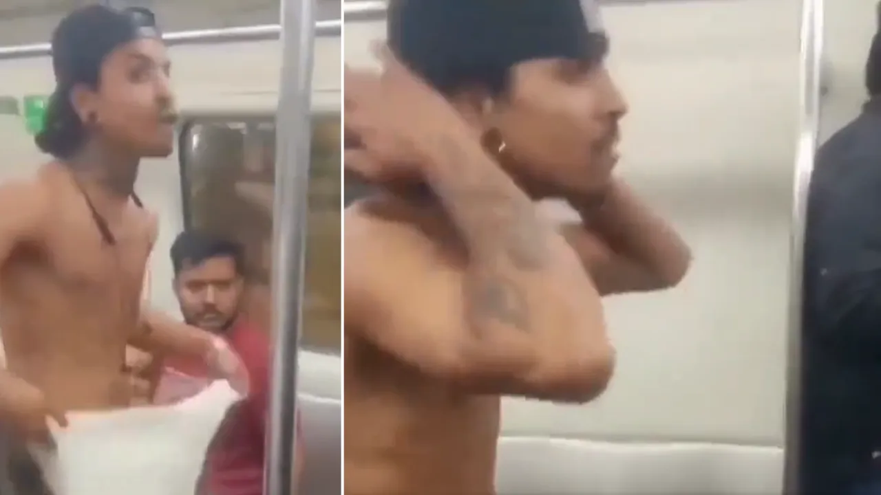 Delhi Metro Viral VIDEO two boys fighting 