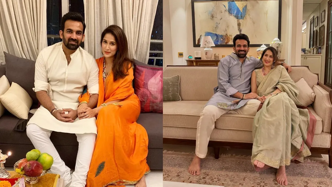Zaheer Khan Sagarika Ghatge luxurious house beautiful temple see both house insides photos.....