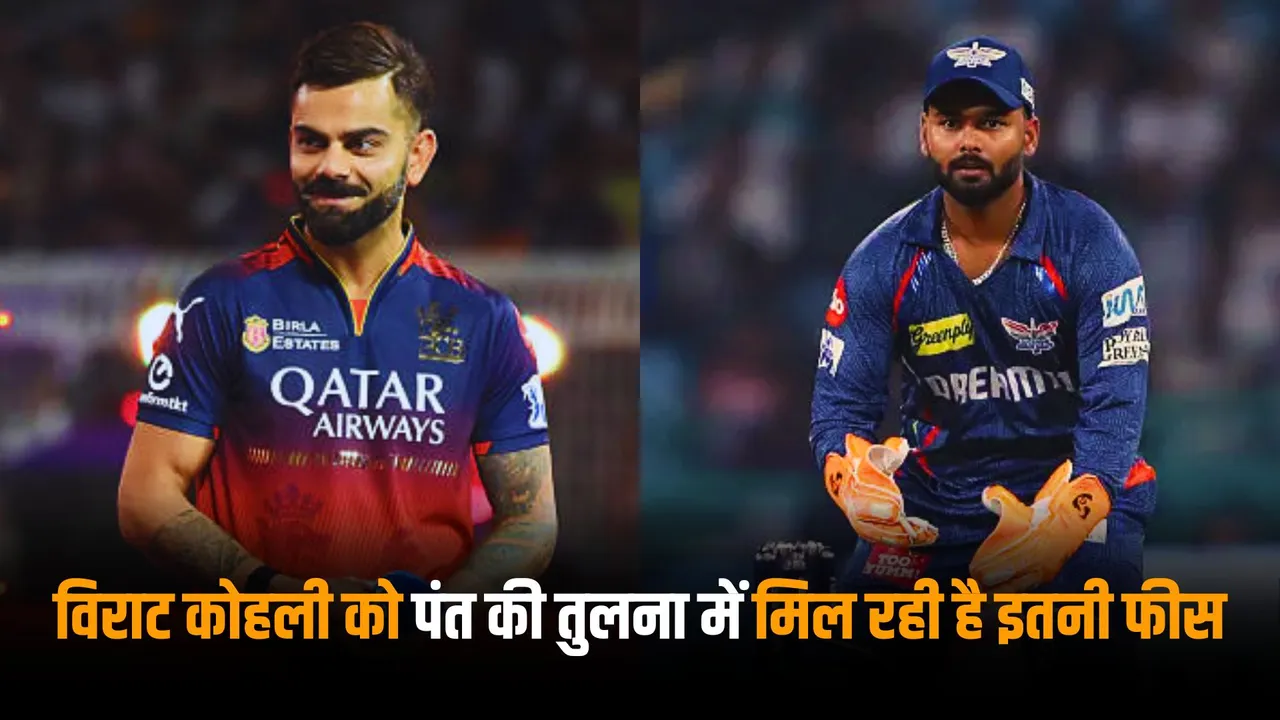 Comparison of fees of Virat Kohli and Rishabh Pant in the ipl 2025
