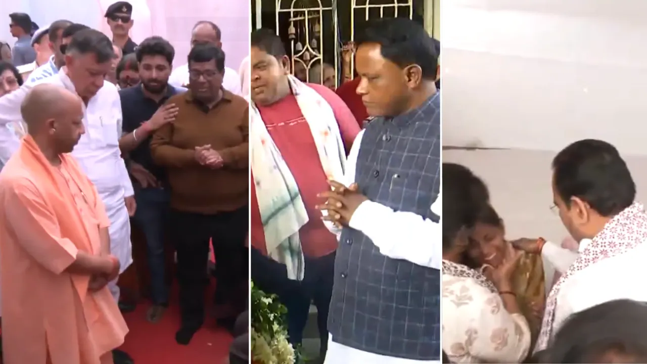 Different CM meets family of Deceased in Pahalgam Attack CM Yogi CM Bhajan Lal Sharma