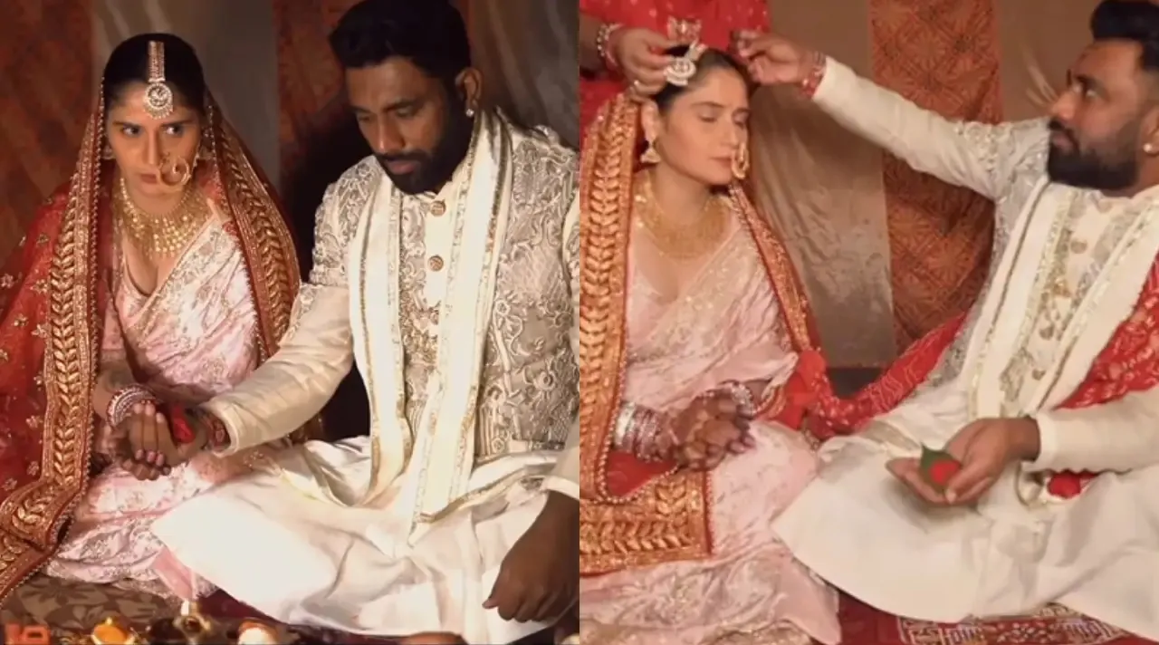 Aarti Singh again married with Deepak chauhan in triyuginarayan temple video viral .......
