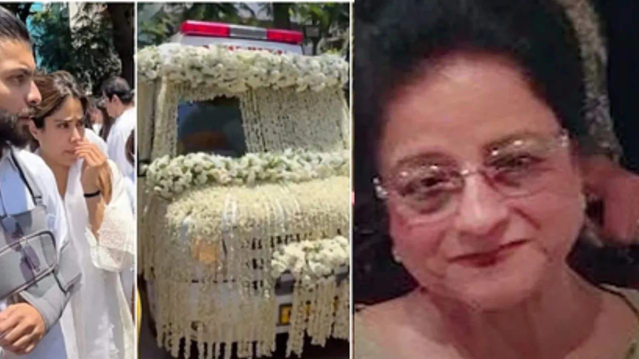 Nirmal kapoor funeral anil Kapoor boni Kapoor mother immersed in Panchtatva .....