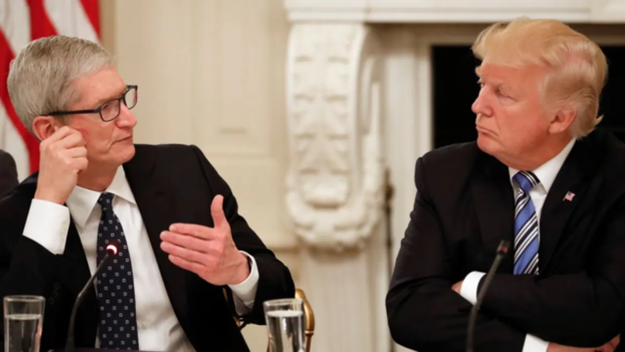 Donald Trump and Tim Cook