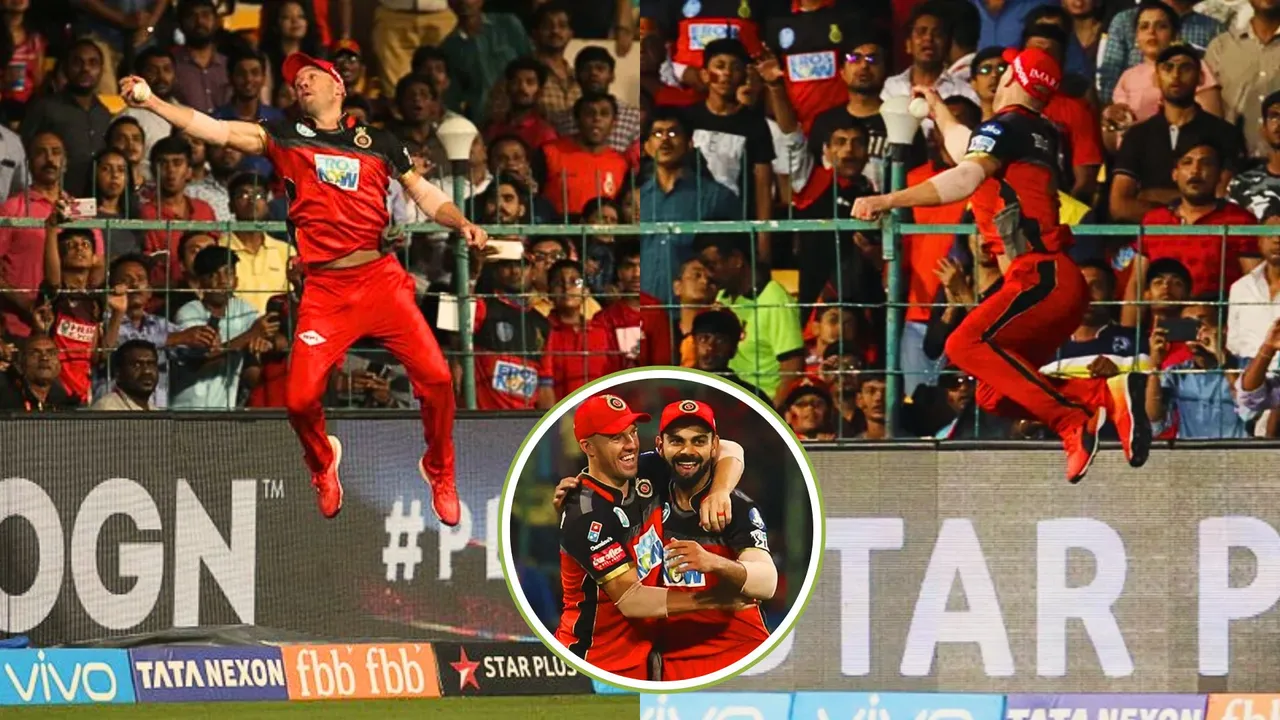 on this day in 2018 ab de Villiers challenged gravity as he took a flying catch for rcb in the ipl