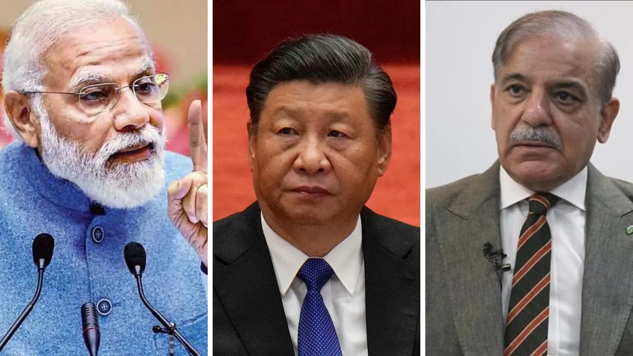 PM Modi Xi Jinping and Shahbaz sharif