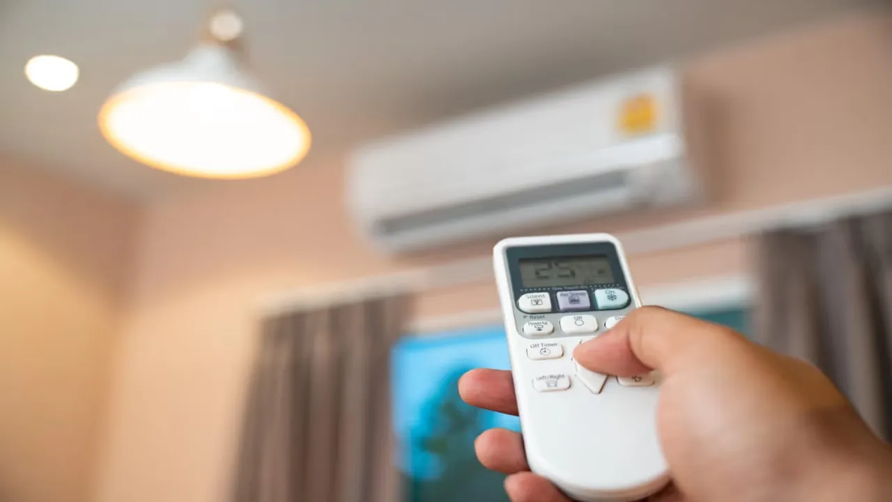 AC catches fire