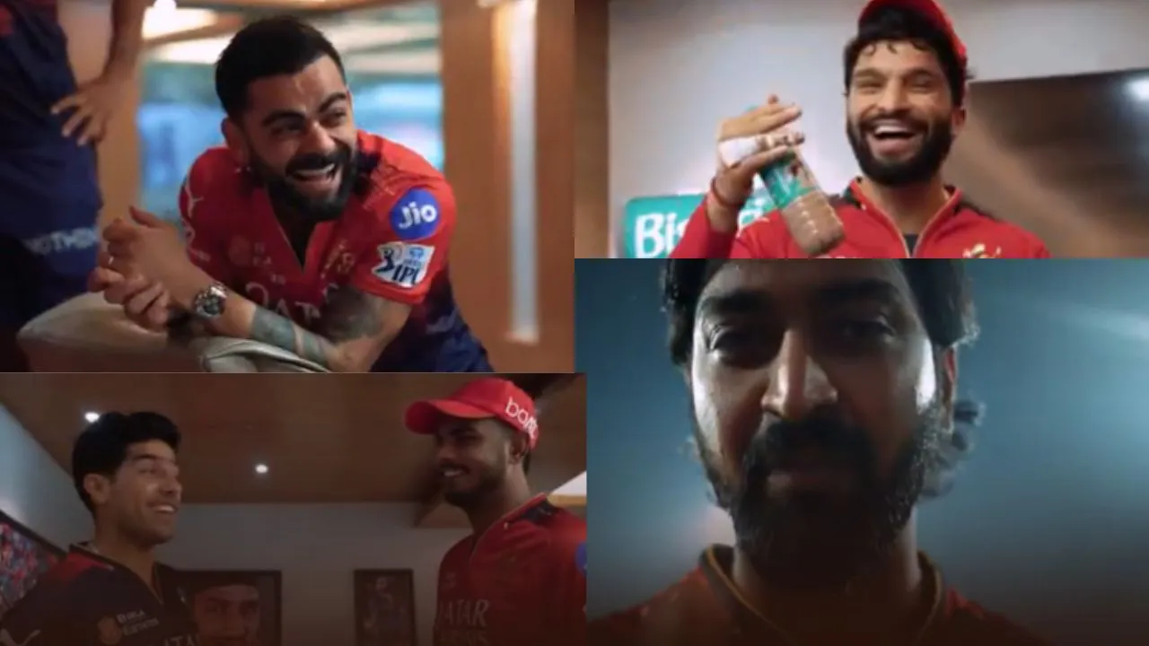 royal challengers bengaluru share dressing room celebration video after qualify in the final of ipl 2025