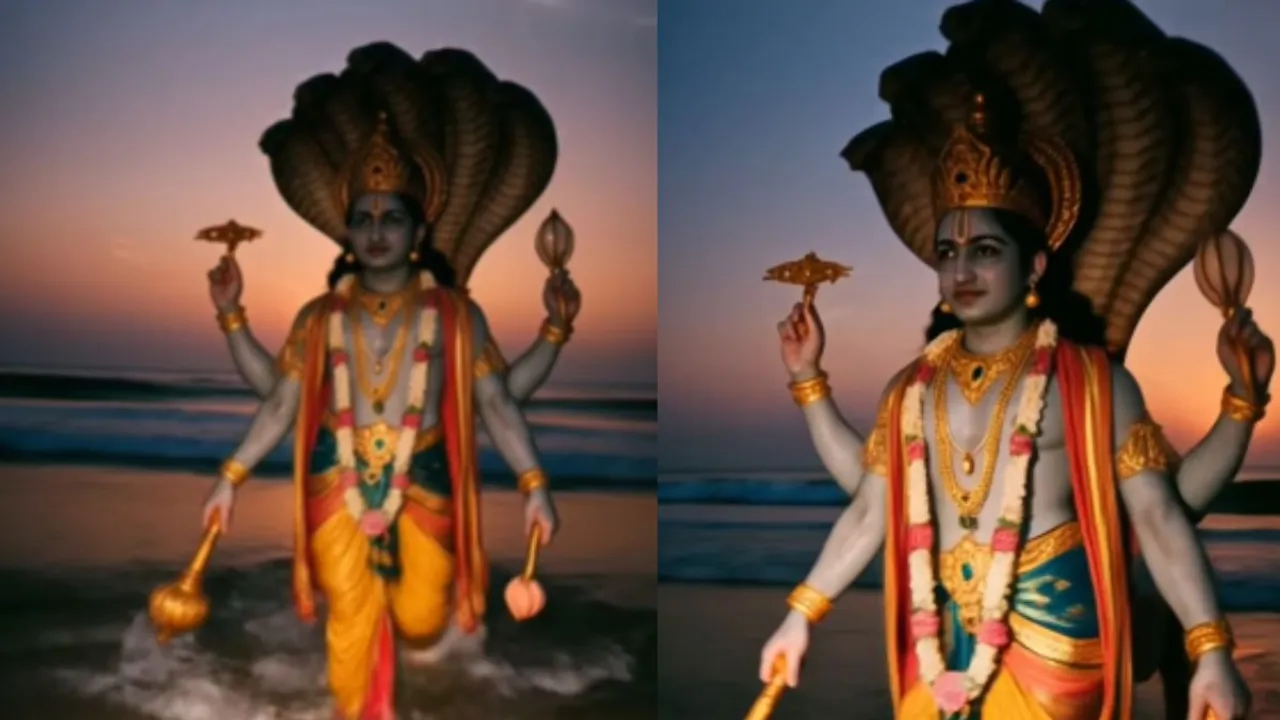 viral ai video of lord vishnu