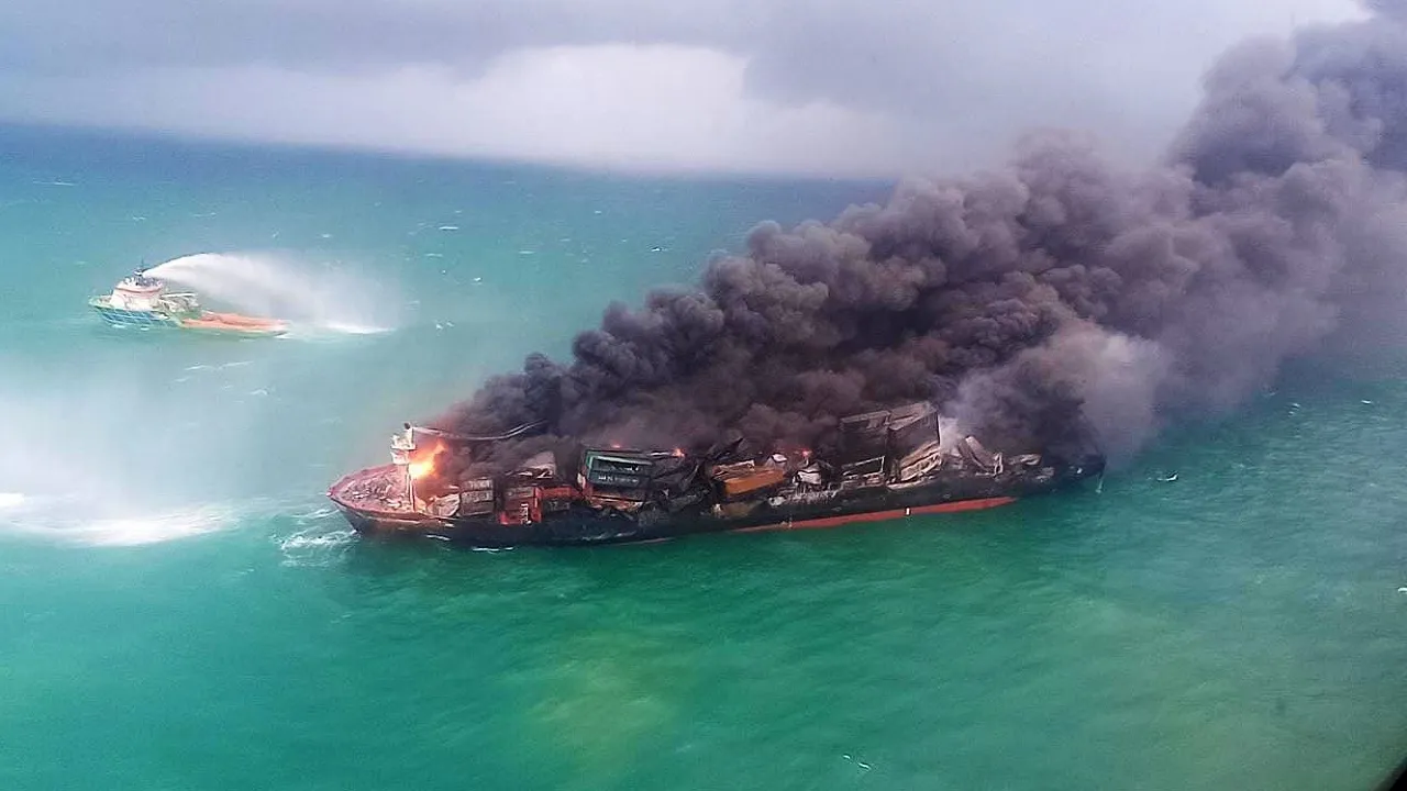 Cargo Ship Fire in Alaska