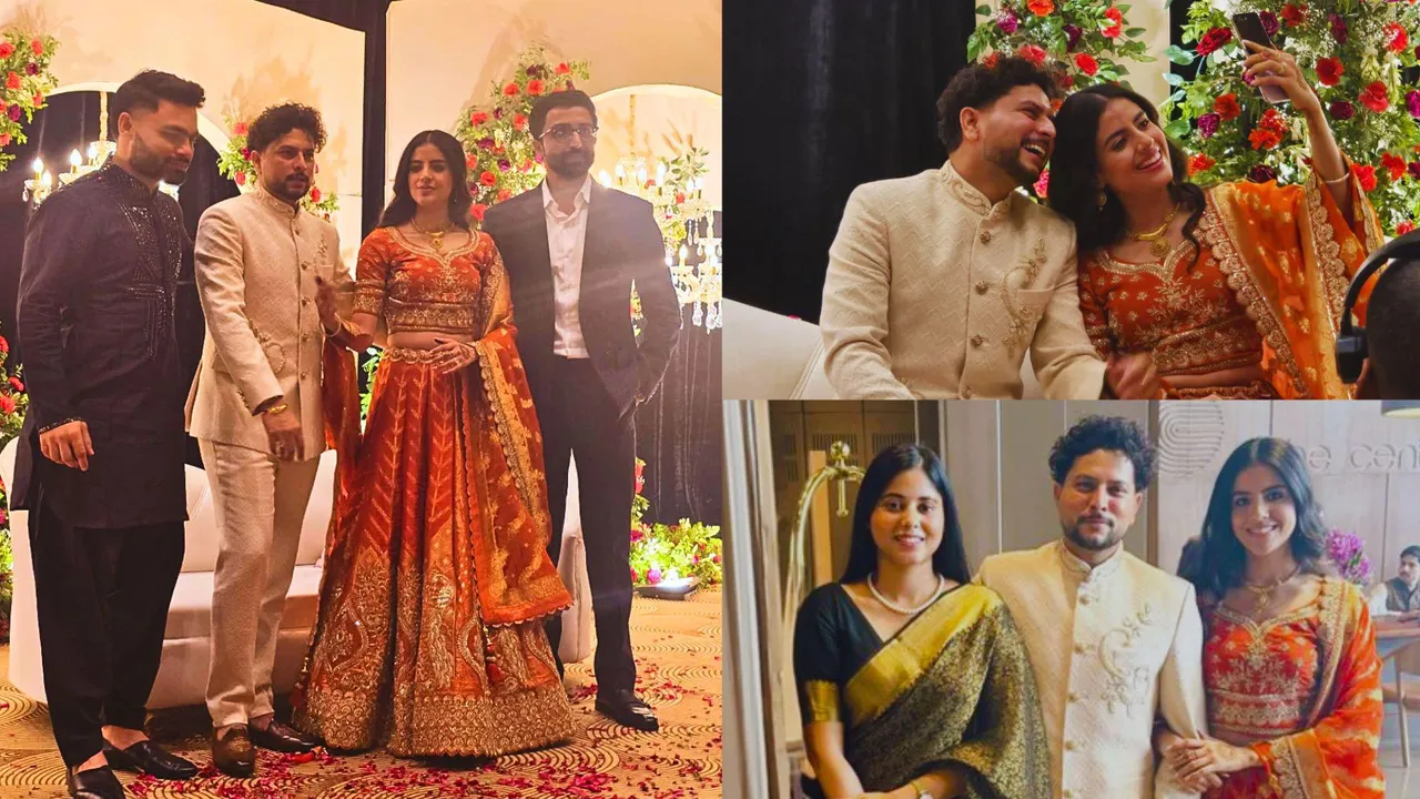 here are all the Visuals of Kuldeep-Vanshika's engagement
