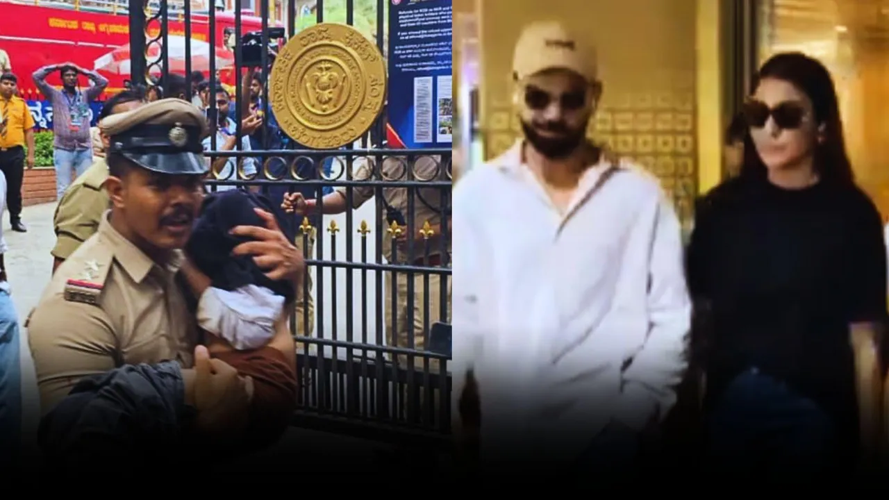 Virat Kohli-Anushka Sharma spotted for the first time after the victory parade of rcb in chinnaswamy stadium