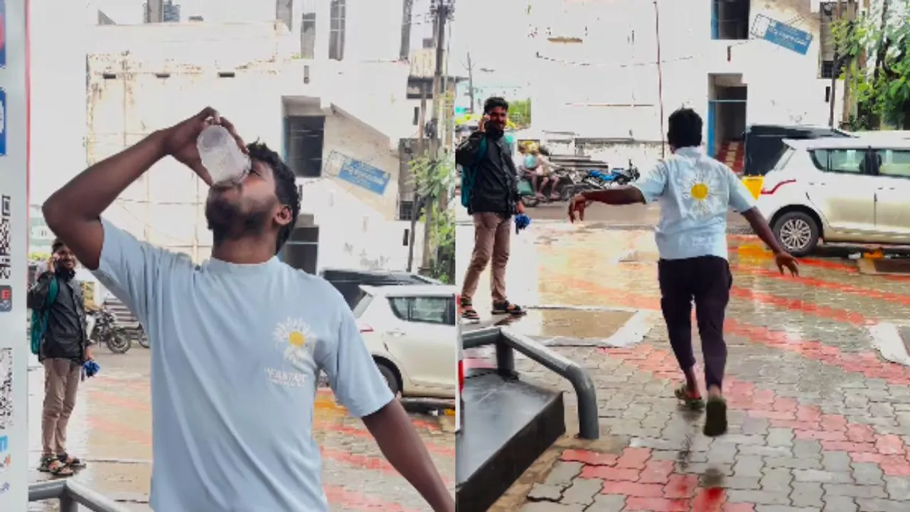 VIRAL MAN DRINK PETROL
