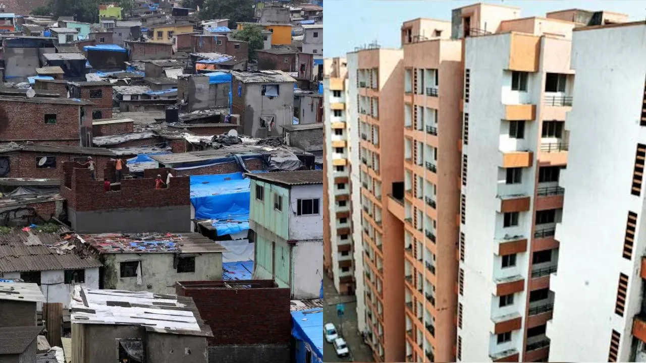 Uttar Mumbai slum area