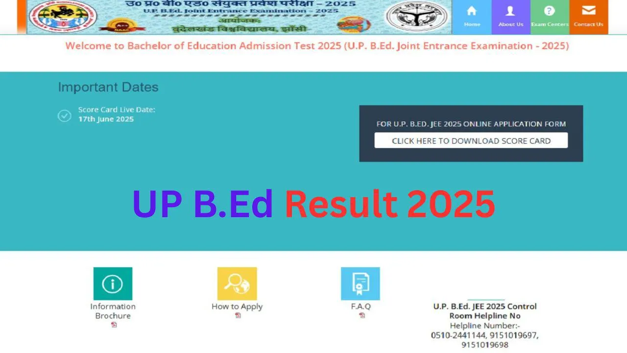 UP BEd Result