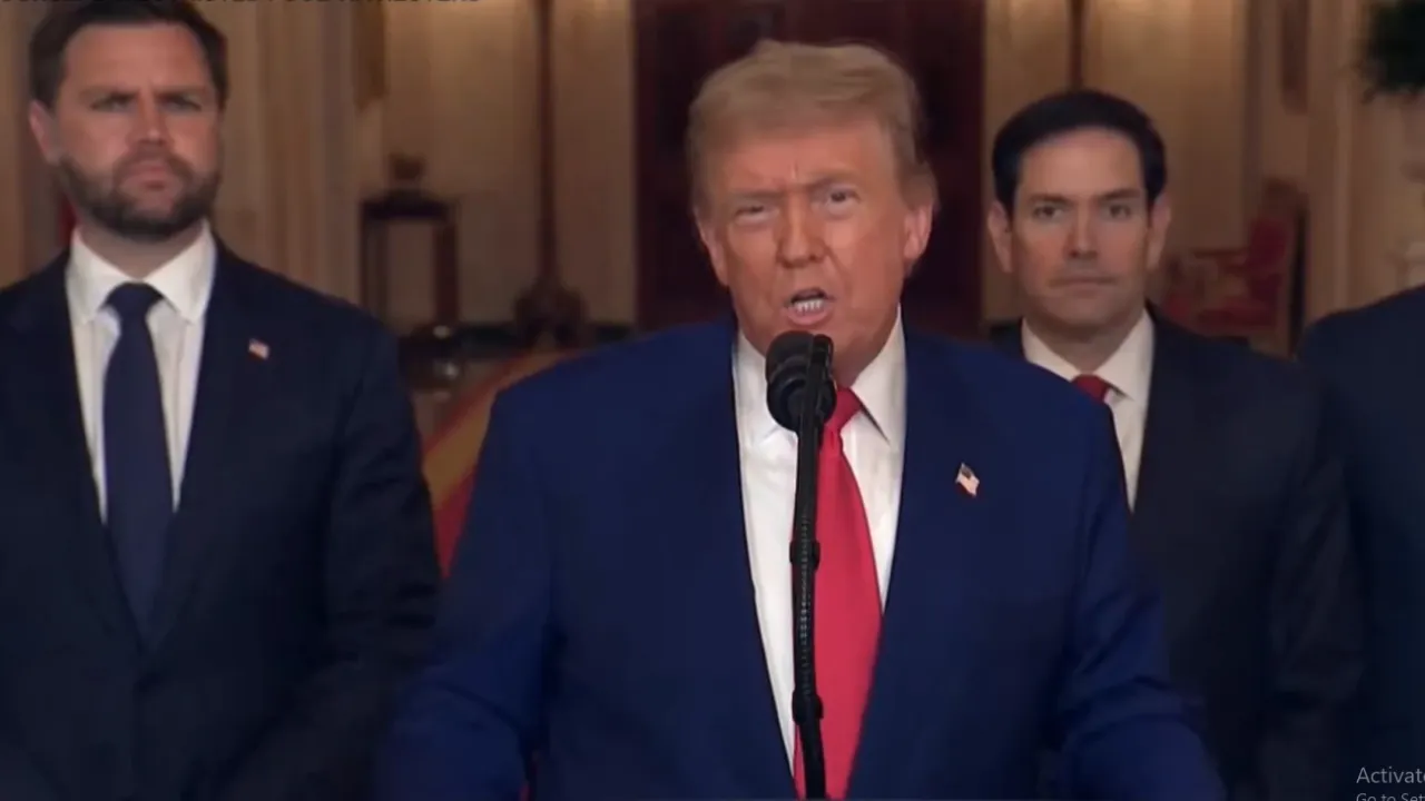 US President donald Trump Address Nation after attack on Iran