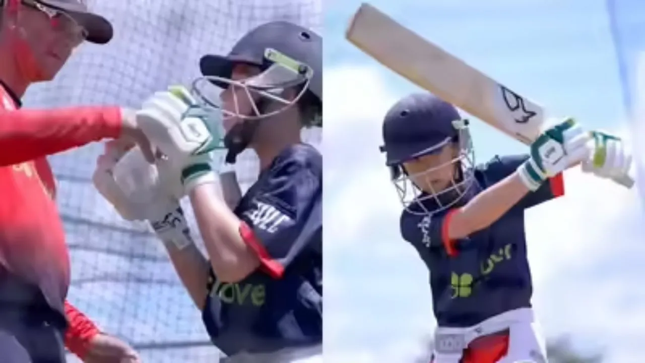 ricky ponting son Fletcher Ponting batting video viral on social media