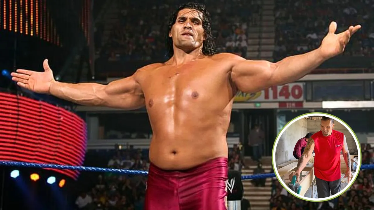Netizens shocked seeing wwe wrestler The Great Khali working as a carpenter