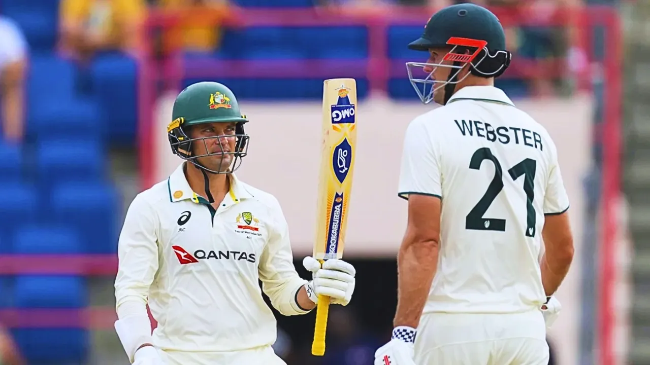 Australia dominates the first day of the second test against west indies